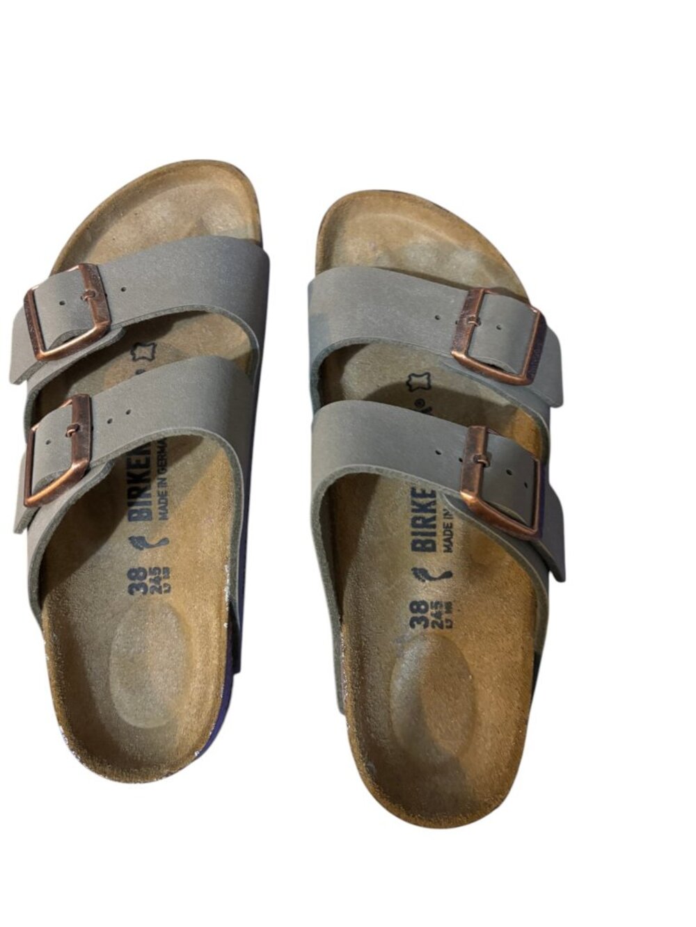 Birkenstock Arizona Leather Stone Sandals